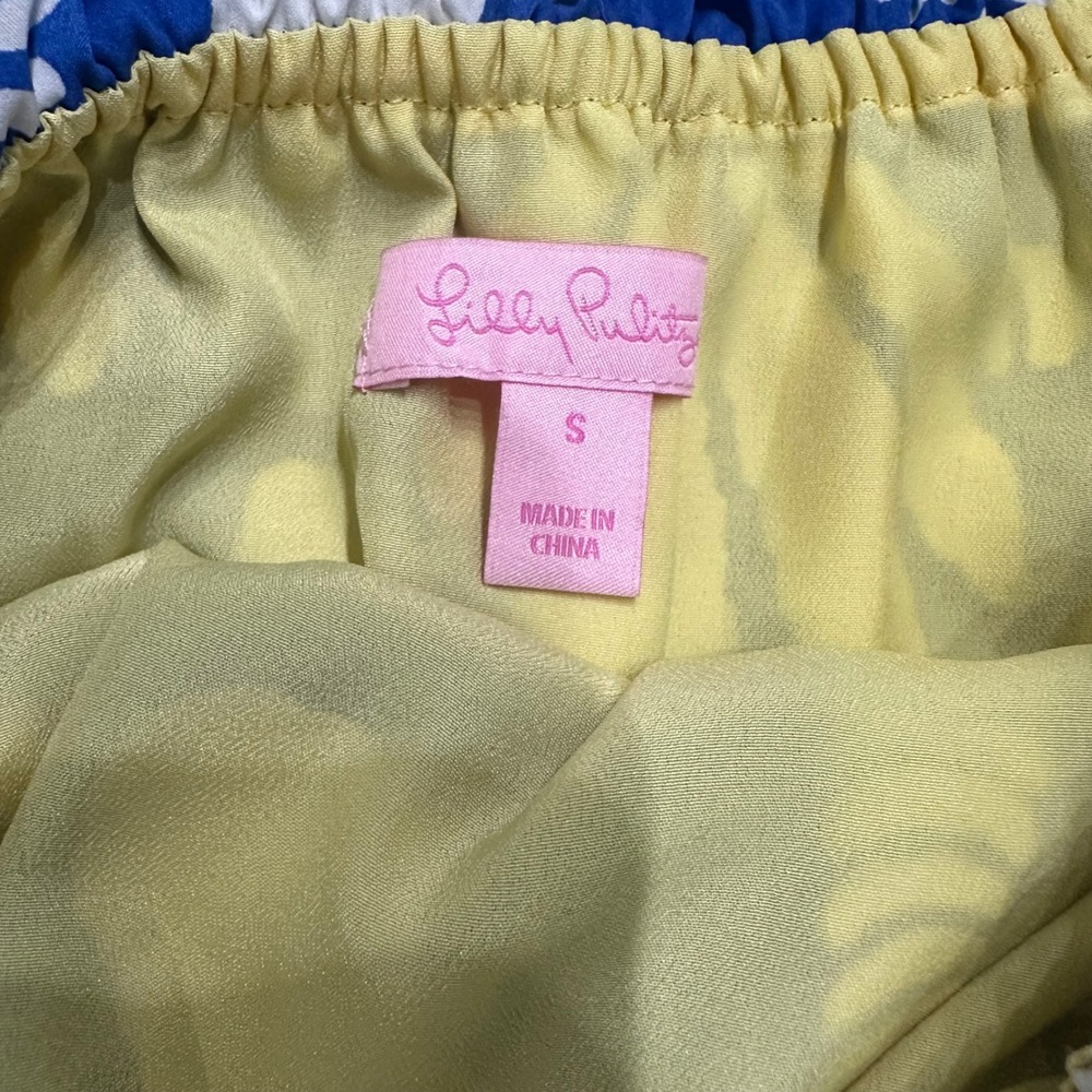 Lilly Pulitzer Strapless High-Low Nautical Anchor Dress Blue White Small - Picture 7 of 11